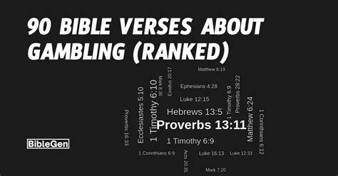 bible verses against gambling (kjv)